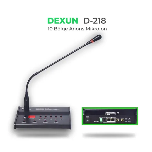 10 Bölge Anons Mikrofonu D-218 10 Bölge Anons Mikrofonu D-218