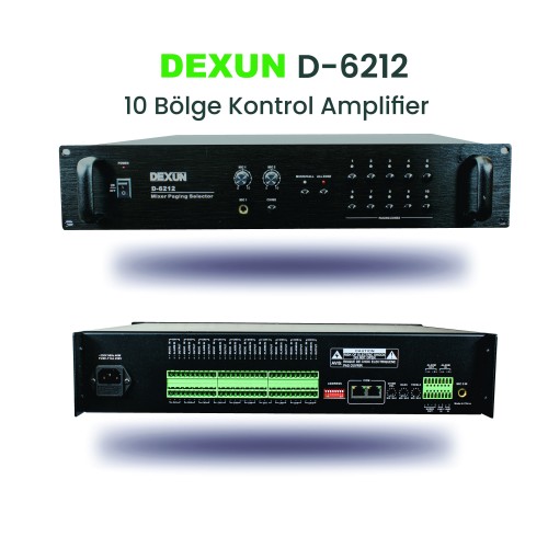 10 Bölge Acil Anons Kontrol Ünitesi Dexun D–6212 10 Bölge Acil Anons Kontrol Ünitesi Dexun D–6212