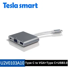 Tesla Type-C to VGA and USB3.0 adapter (VGA ve USB3.0 adaptörüne Tip-C)