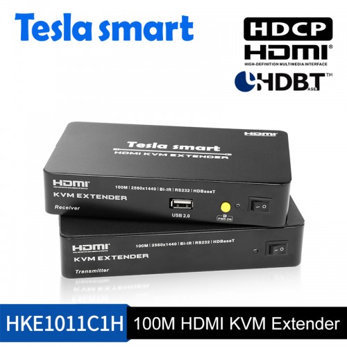 Tesla 100M HDMI KVM Extender w/IR and audio out