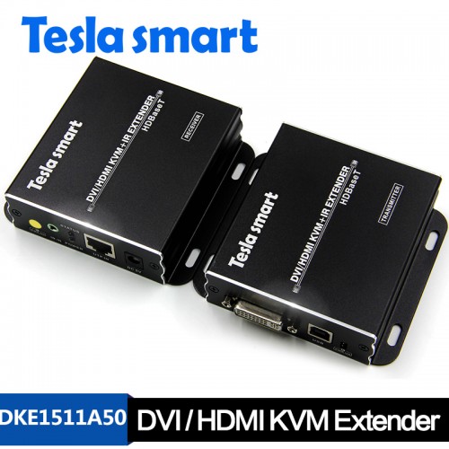 Tesla 150M HDBaseT DVI / HDMI KVM + IR Extender