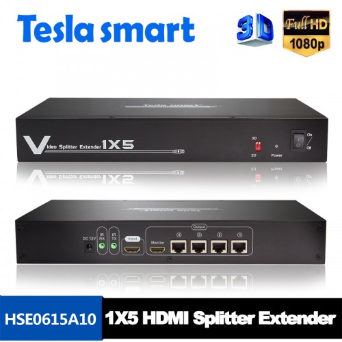 Tesla 1X5 HDMI Splitter Extender w / IR