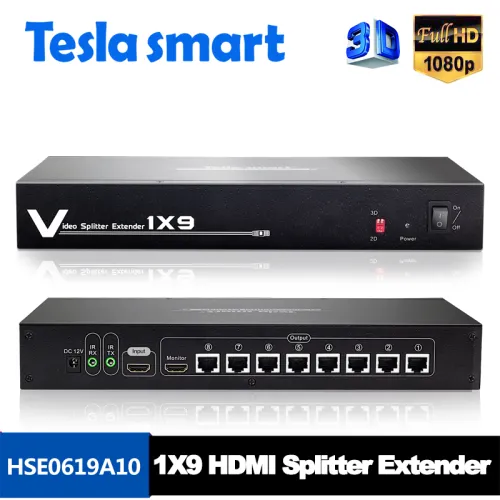 Tesla 1X9 HDMI Splitter Extender w / IR