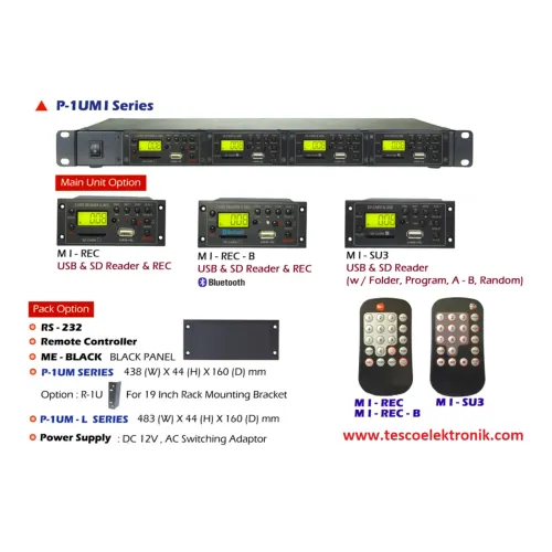 Avit Audio 1 Kanal Kaydedici / 4 Kanal MP3/USB/SD Card Okuyucu
