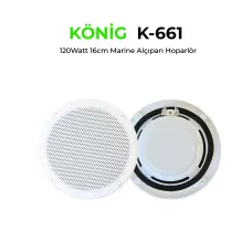 Marine Tip Alçıpan Hoparlör 120W König Marine Tip Alçıpan Hoparlör 120W König